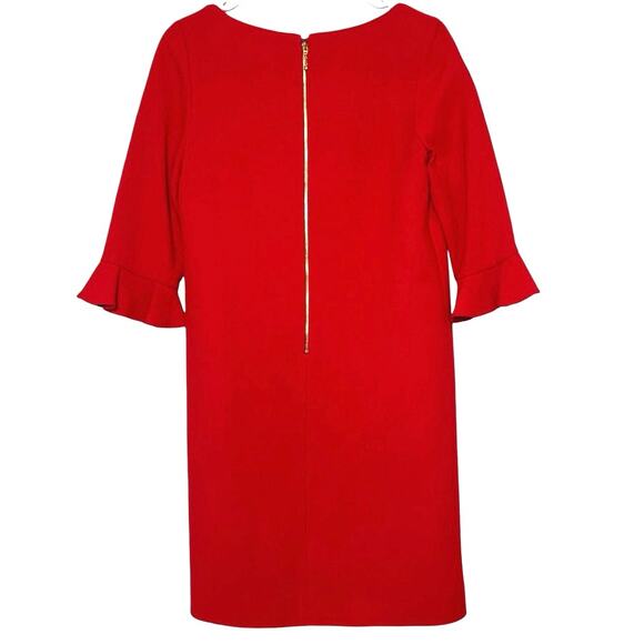 Kate Spade Women’s Luna Ruffle Sleeve Wool Blend Dress Red Size 6 - Picture 3 of 9